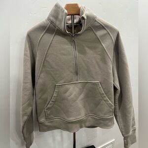 Danskin Taupe Zip-Up Sweater